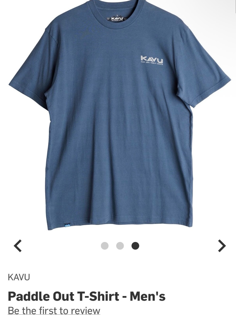 KAVU Men's Paddle Out T-Shirt - Slate Blue size Large -NWT